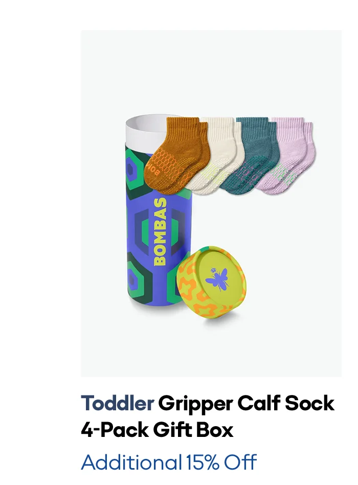Toddler Gripper Calf Sock 4-Pack Gift Box