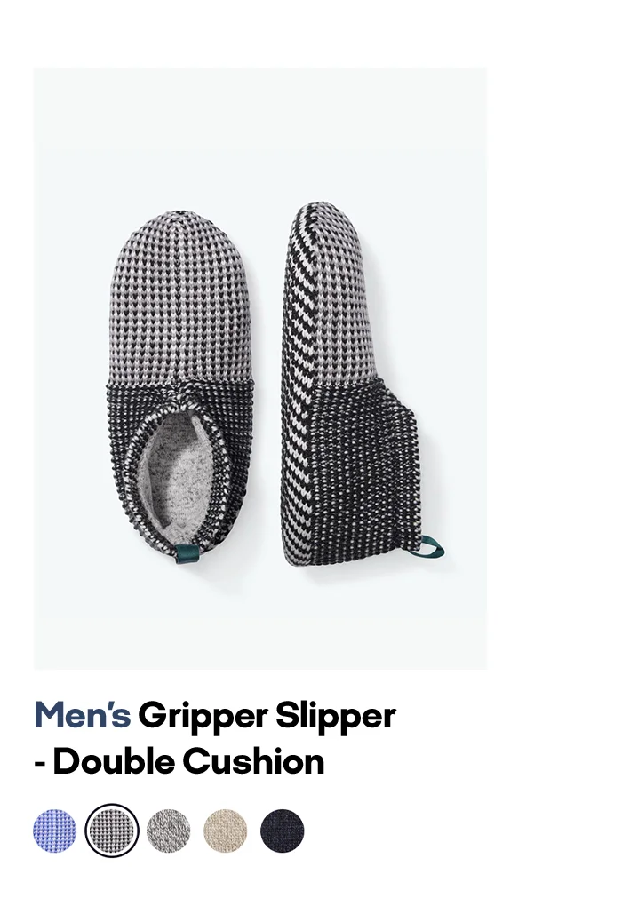 Men's Gripper Slipper - Double Cushion
