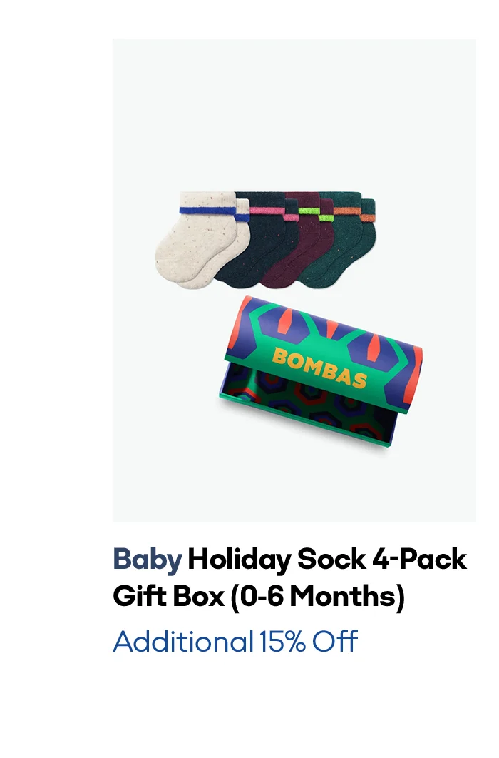 Baby Holiday Sock 4-Pack Gift Box 0-6 Months