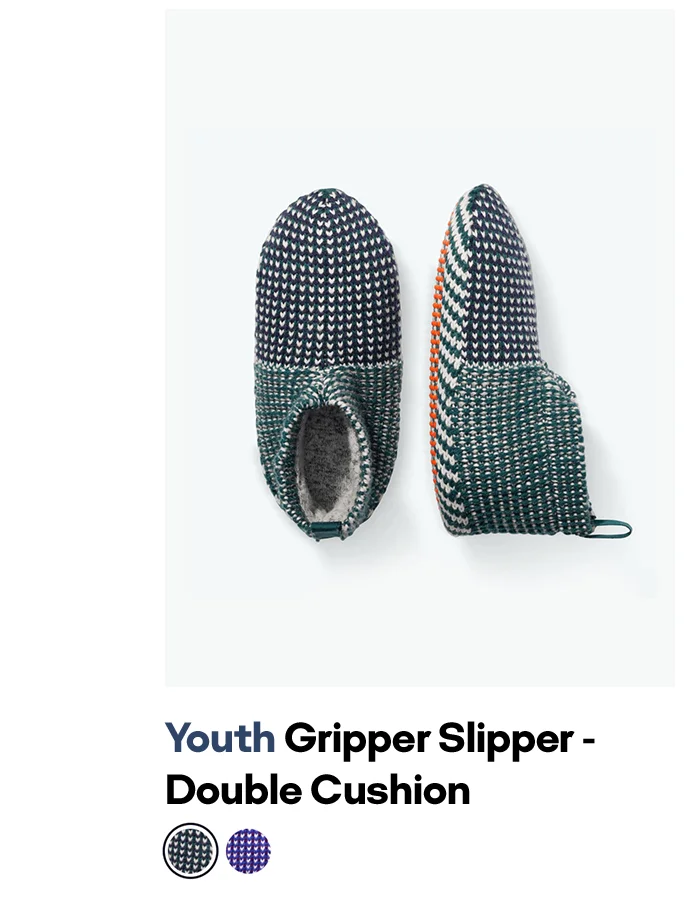 Youth Gripper Slipper Double Cushion