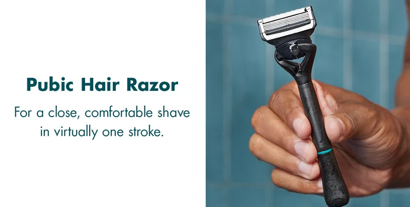 Pubic Hair Razor - For a close, comfortable shave in virtually one stroke..