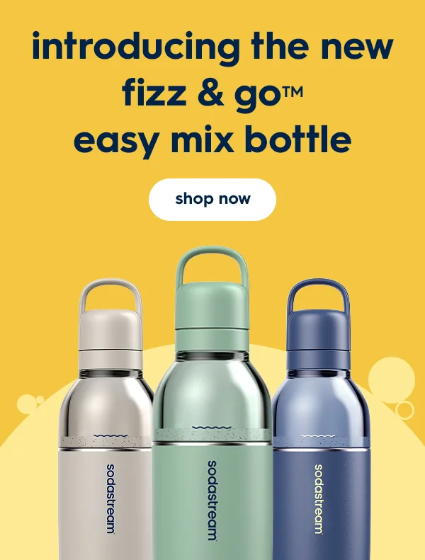 ntroducing the new fizz & go easy mix bottle