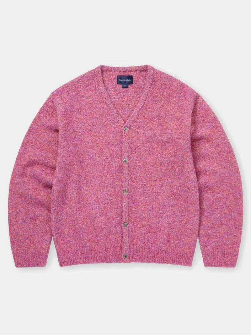 Image of thisisneverthat Hairy Knit Cardigan - Pink