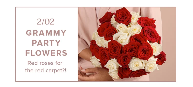 2/02 GRAMMY PARTY FLOWERS: Red roses for the red carpet?!