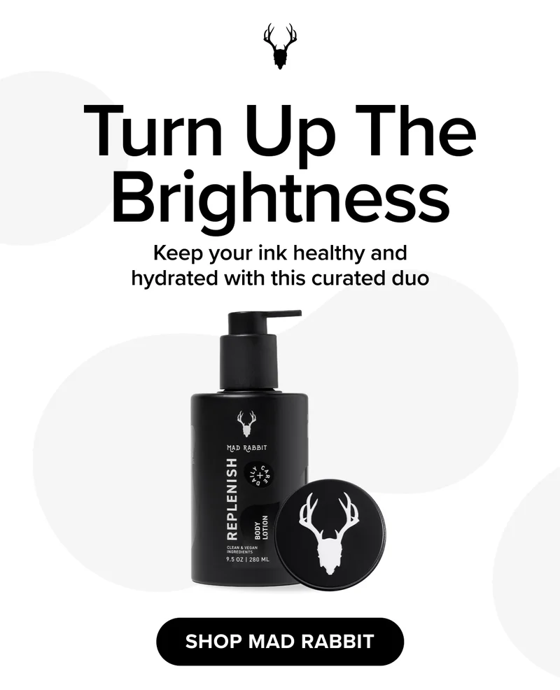 Turn Up The Brightness | Keep your ink healthy and hydrated with this curated duo | shop mad rabbit