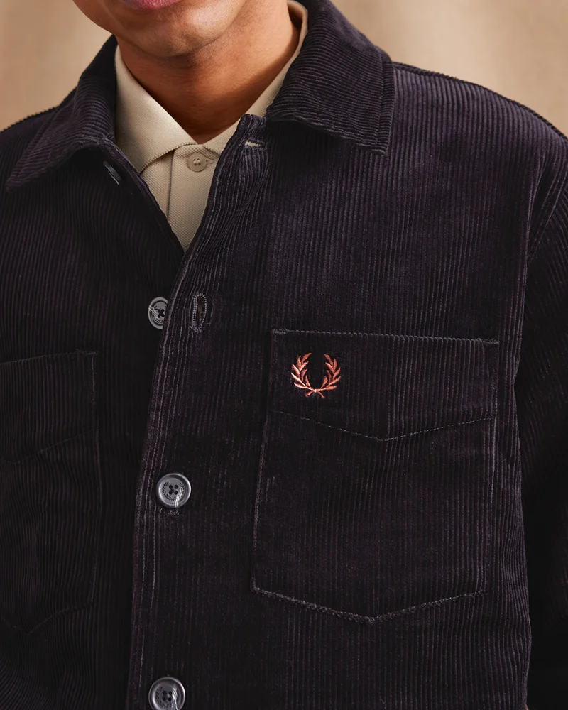 Black Corduroy Overshirt