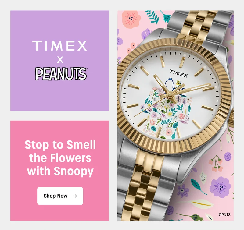 TIMEX X PEANUTS | Stop to Smell the Flowers with Snoopy | Shop Now