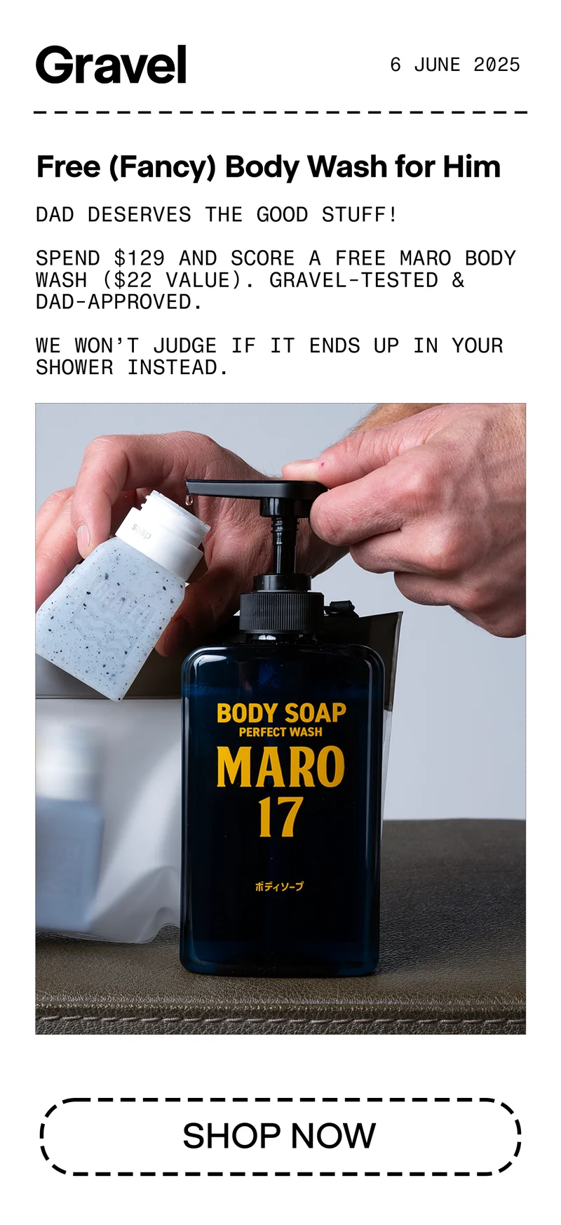 Free Fancy Body wash with 129+ purchase