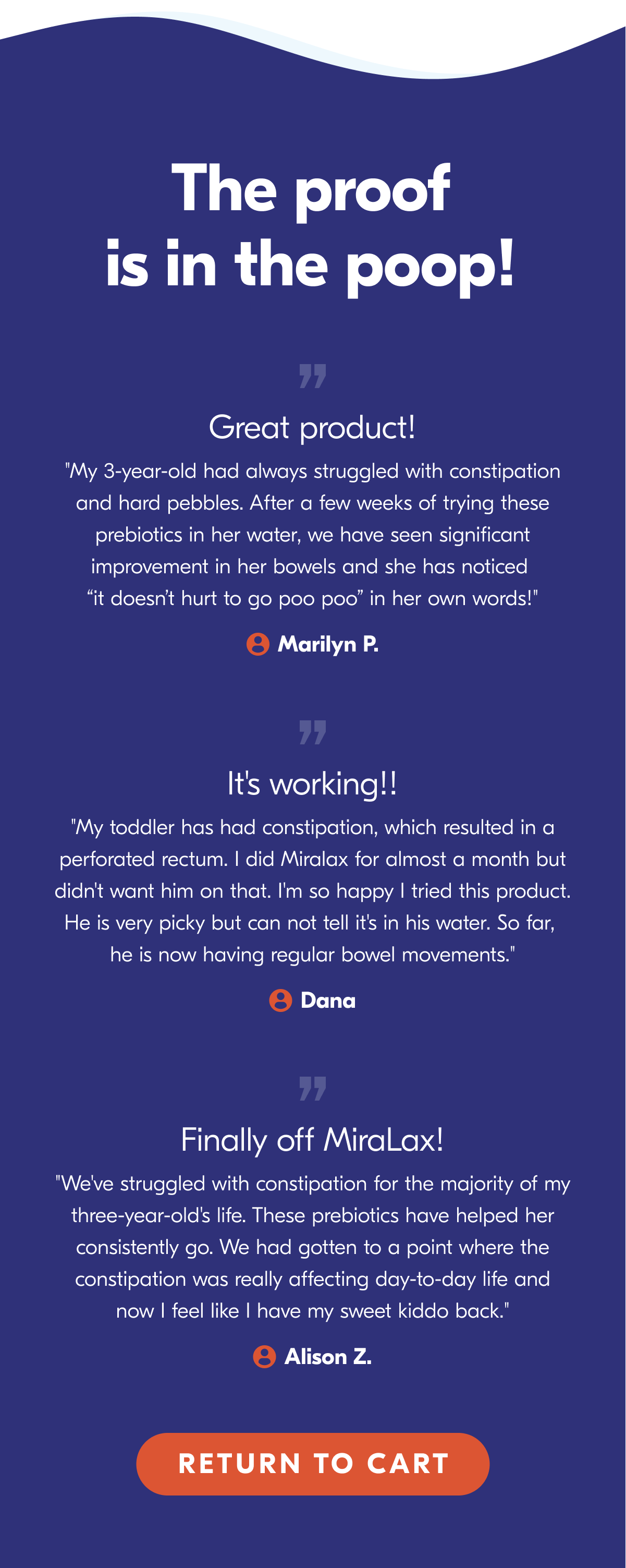 Here's some kind words from happy parents.
