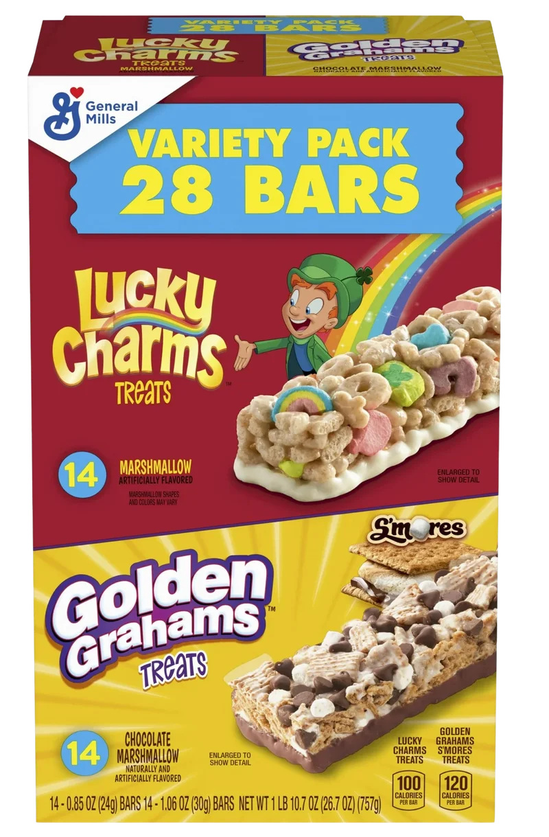 Image of Lucky Charms Treats and Golden Graham Treats Variety Pack (28CT)