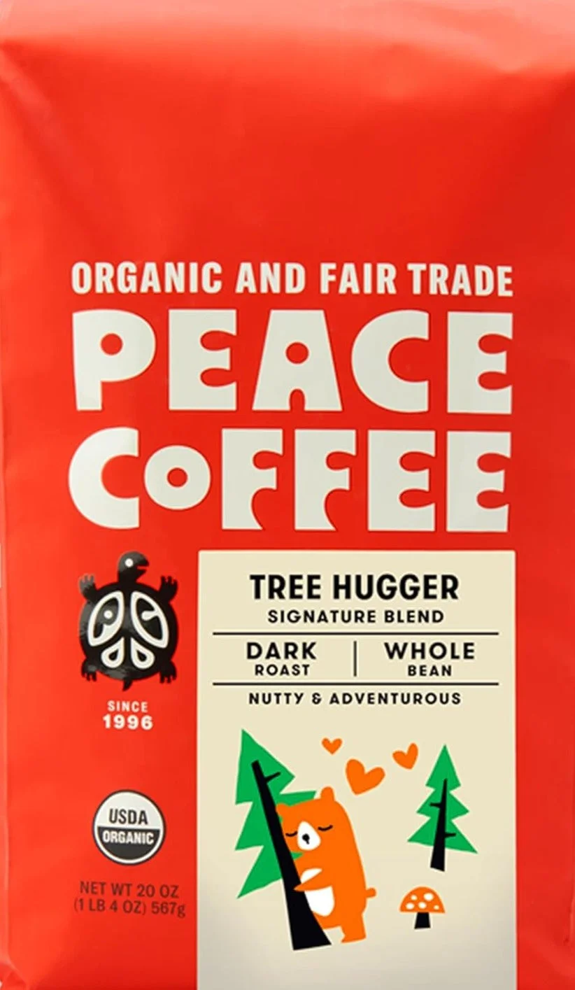 Image of Peace Coffee Tree Hugger Whole Bean Dark Roast Coffee (20oz)