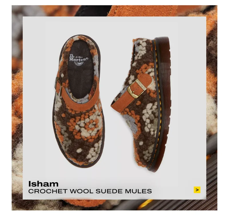 Isham Crochet Wool Suede Mules