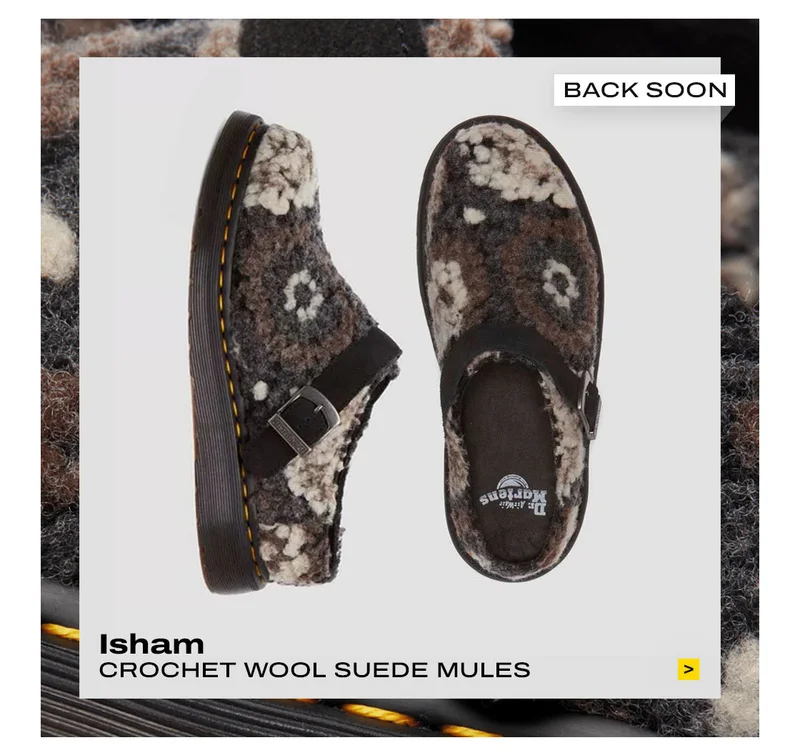 Isham Crochet Wool Suede Mules