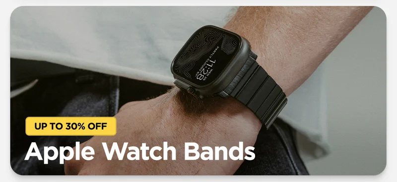 Up to 30% off Apple Watch Bands. Featuring Black Titanium Bands