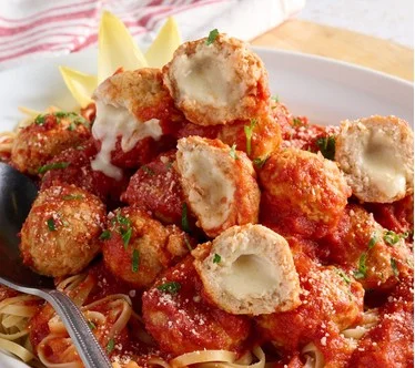 Mama Mancini's (4)1-lbs of Chicken Parm Meatballs in Sauce