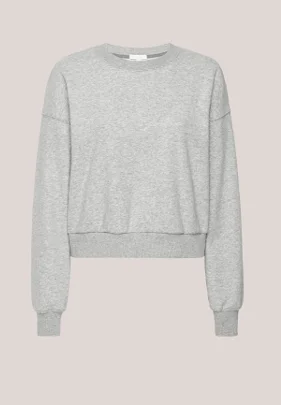 LuxeFleece Crewneck Sweatshirt in Light Heather Gray