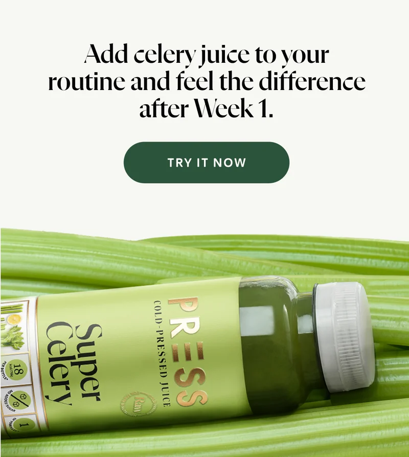 Add celery juice to your routine and feel the difference after Week 1.