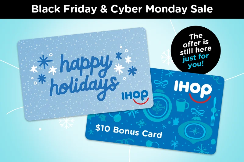 CYBER MONDAY SALE: $10 BONUS CARD WHEN YOU PURCHASE $30 GIFT CARD