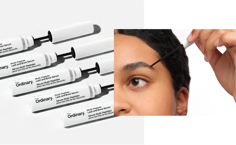 Model applying Multi-Peptide Lash and Brow Serum