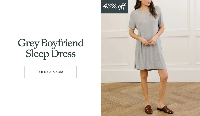 Ivory Boyfriend Sleep Dress up to 45% off