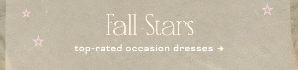 fall stars, top-rated occasion dresses