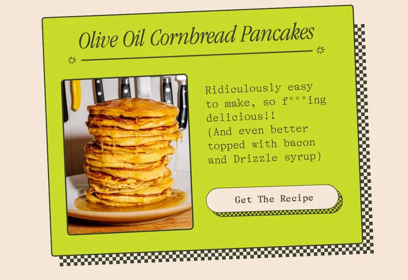 OLIVE OIL CORNBREAD PANCAKES