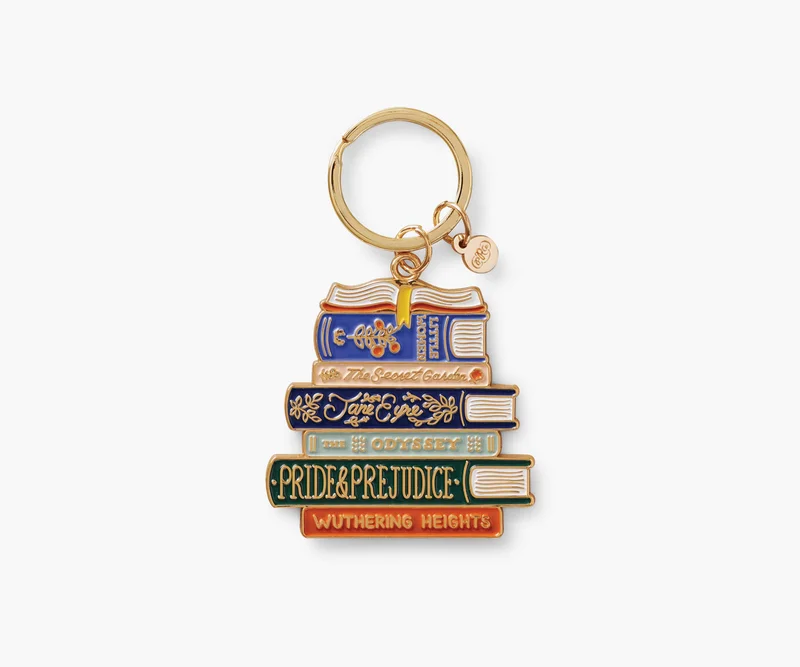 Image of Enamel Keychain - Book Club