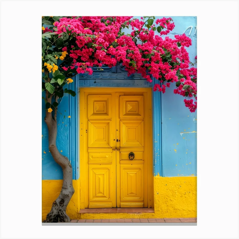 Image of Bougainvillea Door Canvas Print