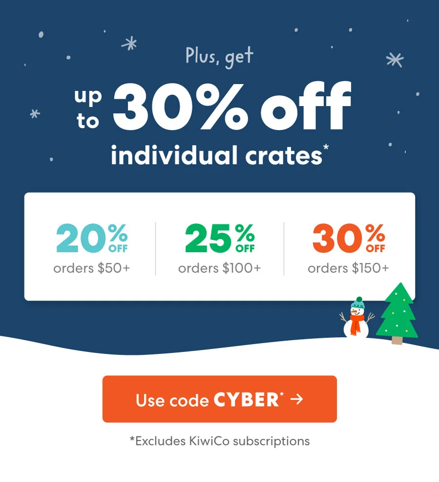 Plus get up to 30% off individual crates! USE CODE CYBER->