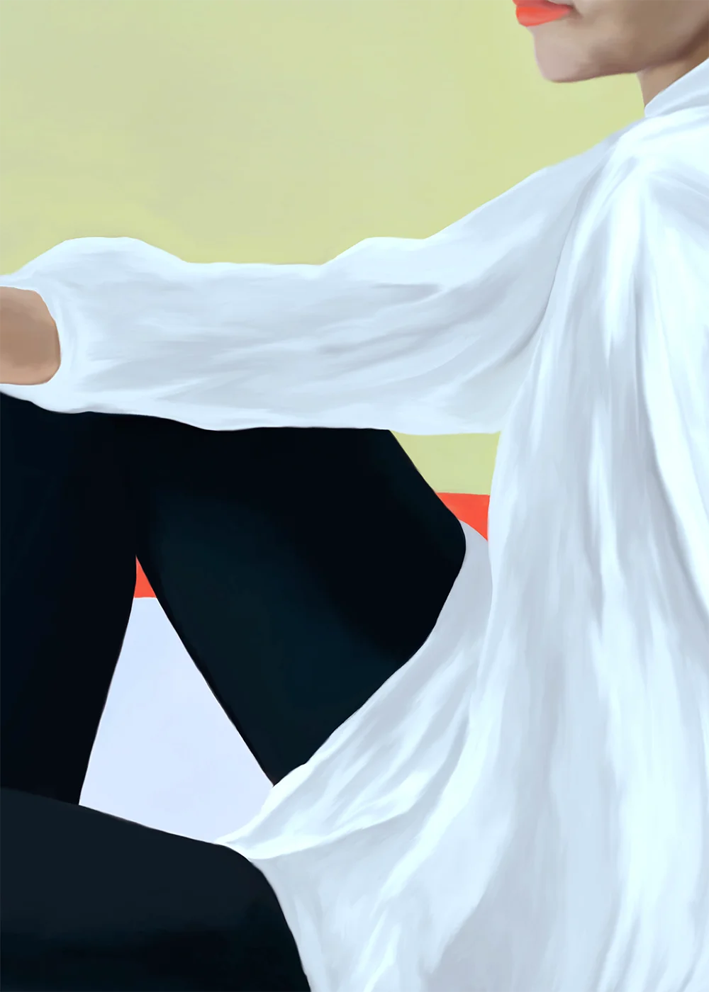 White Shirt art print