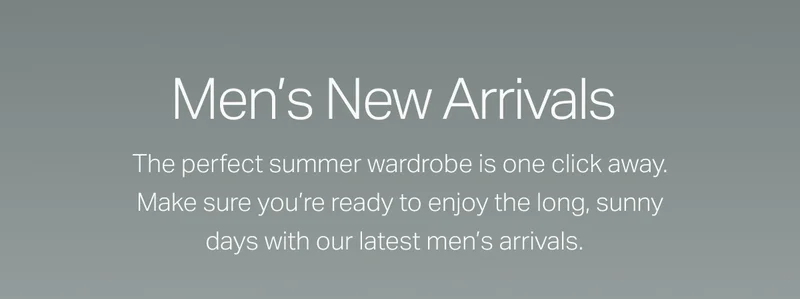 Men's New Arrivals