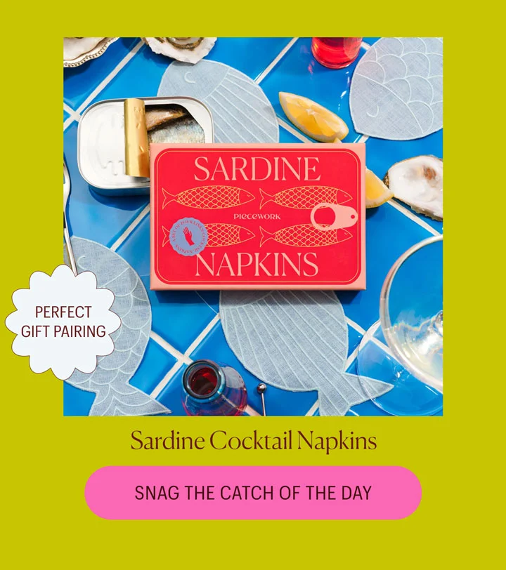 Perfect Gift Pairing: Sardine Cocktail Napkins - Snag the Catch of the Day
