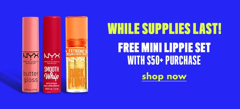Free mini lippie set with $50 purchase