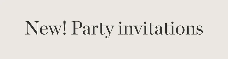 New! Party Invitations