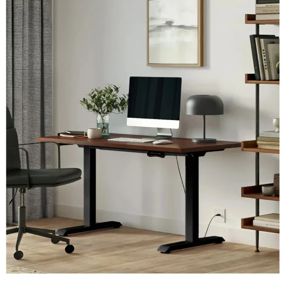 Haptic Walnut Large Standing Desk