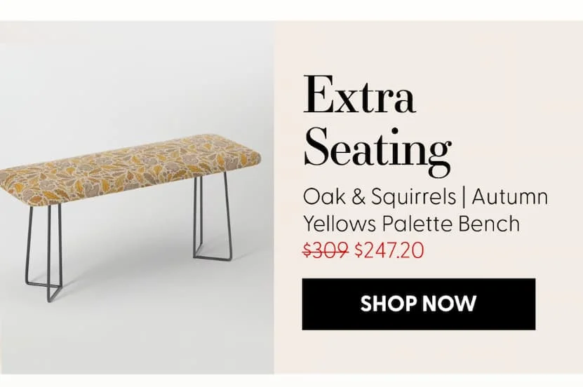 Oak & Squirrels | Autumn Yellows Palette Bench