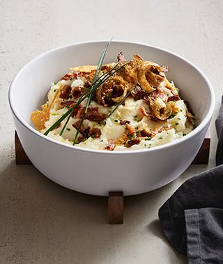 cheesy bacon potato skins mashed potatoes