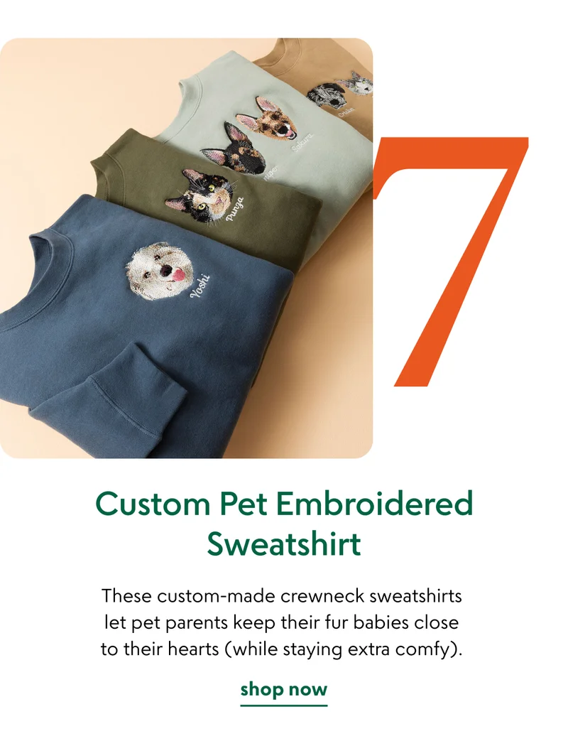 Custom Pet Embroidered Sweatshirt