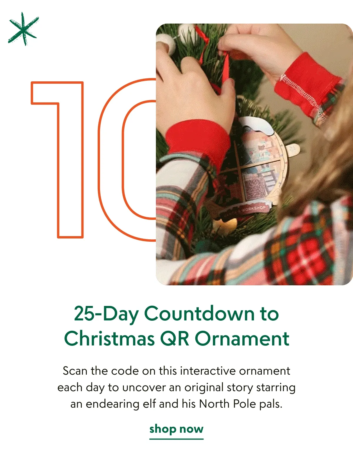 25-Day Countdown to Christmas QR Ornament