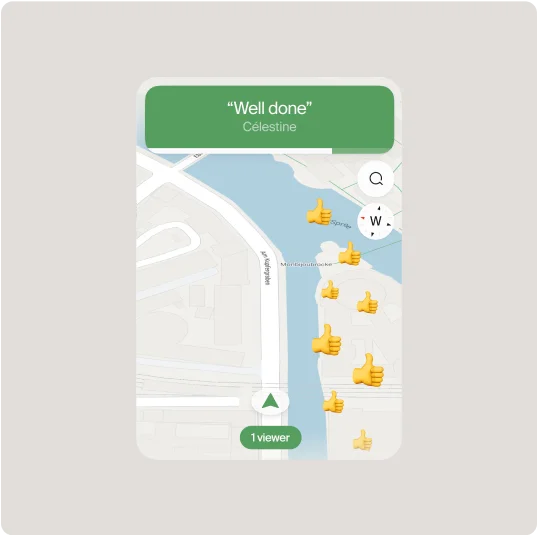 A screenshot of the Share My Ride feature in the Cowboy app