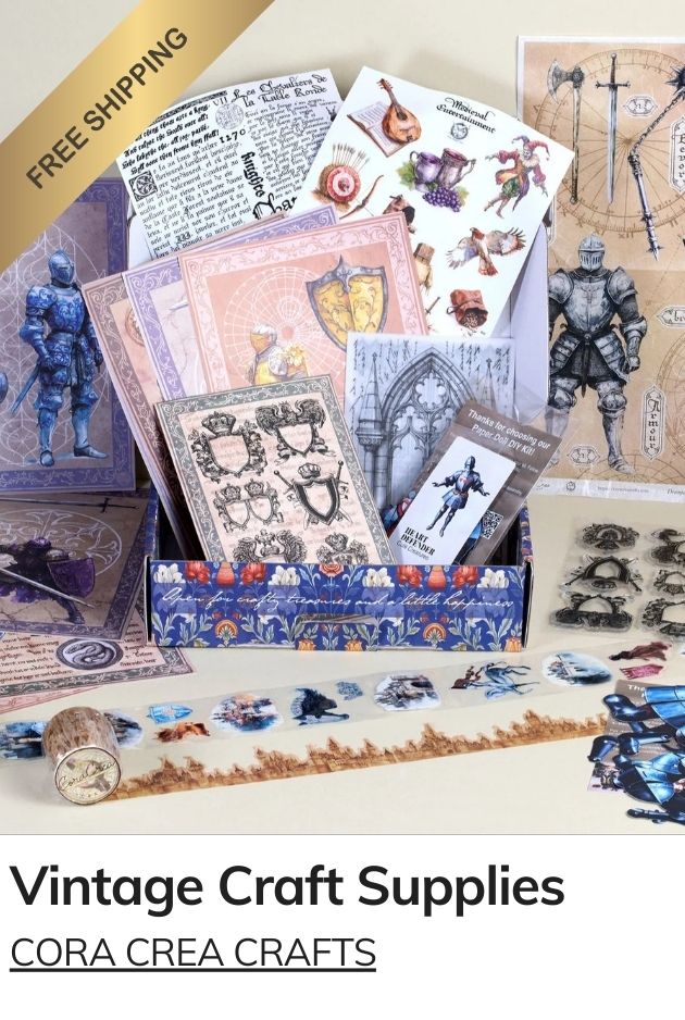 Vintage Craft Supplies Box