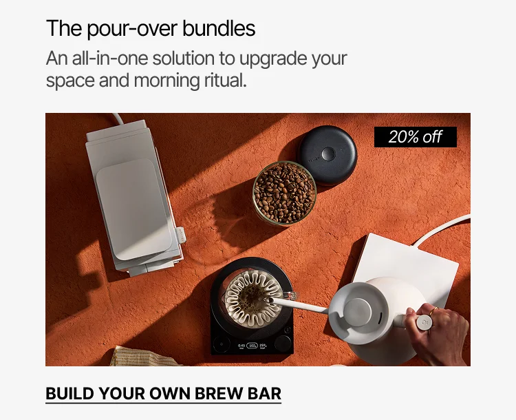 The pour-over bundles. Build Your Own Brew Bar