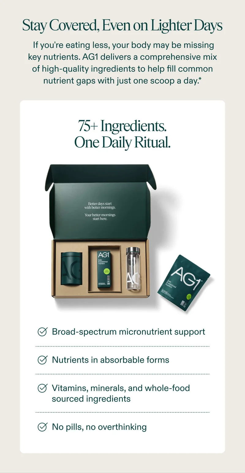 Subscribe to AG1 and save 20% on your subscription