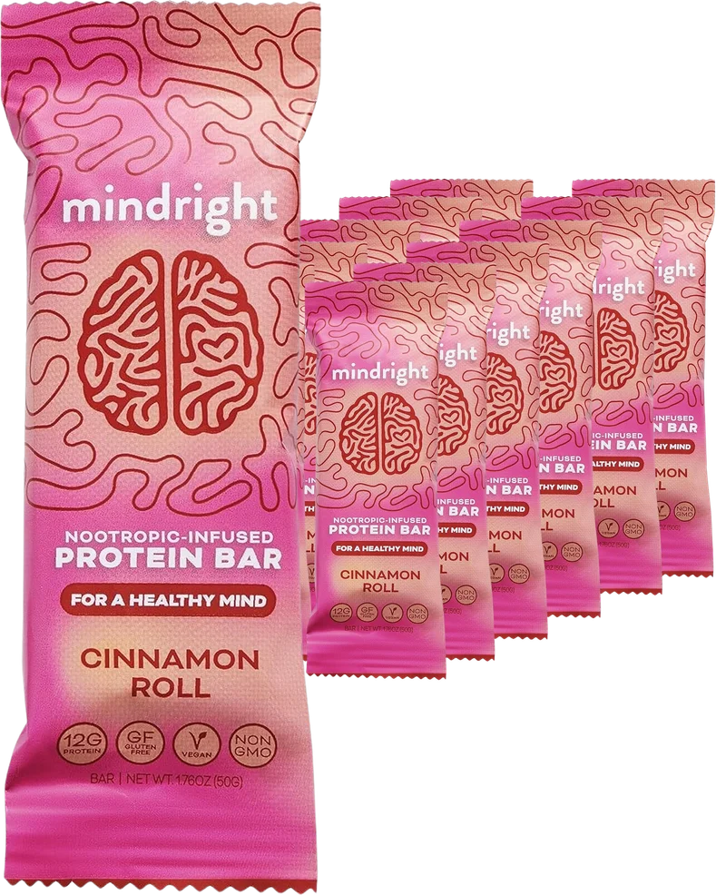 Image of Mindright Cinnamon Roll Protein Bar (12 CT)