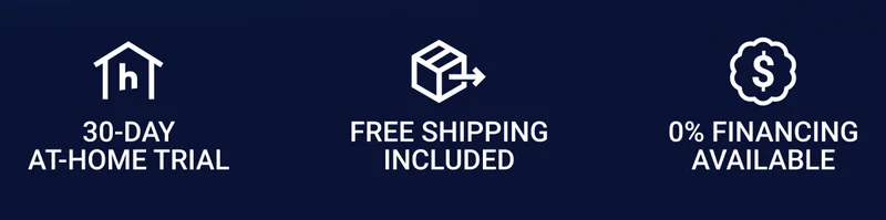 30-day at-home trial Free shipping included 0% Financing available