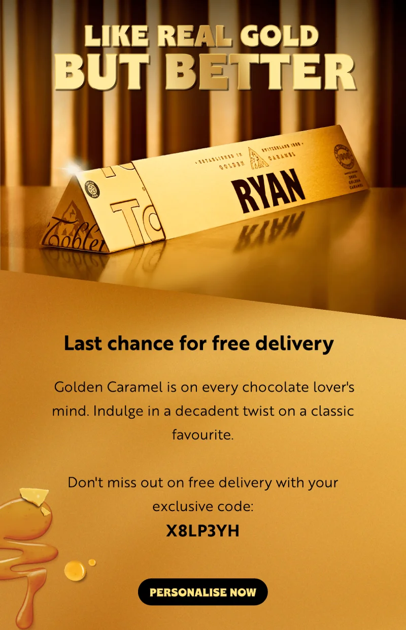 Last chance for free delivery with your exclusive code: X8LP3YH