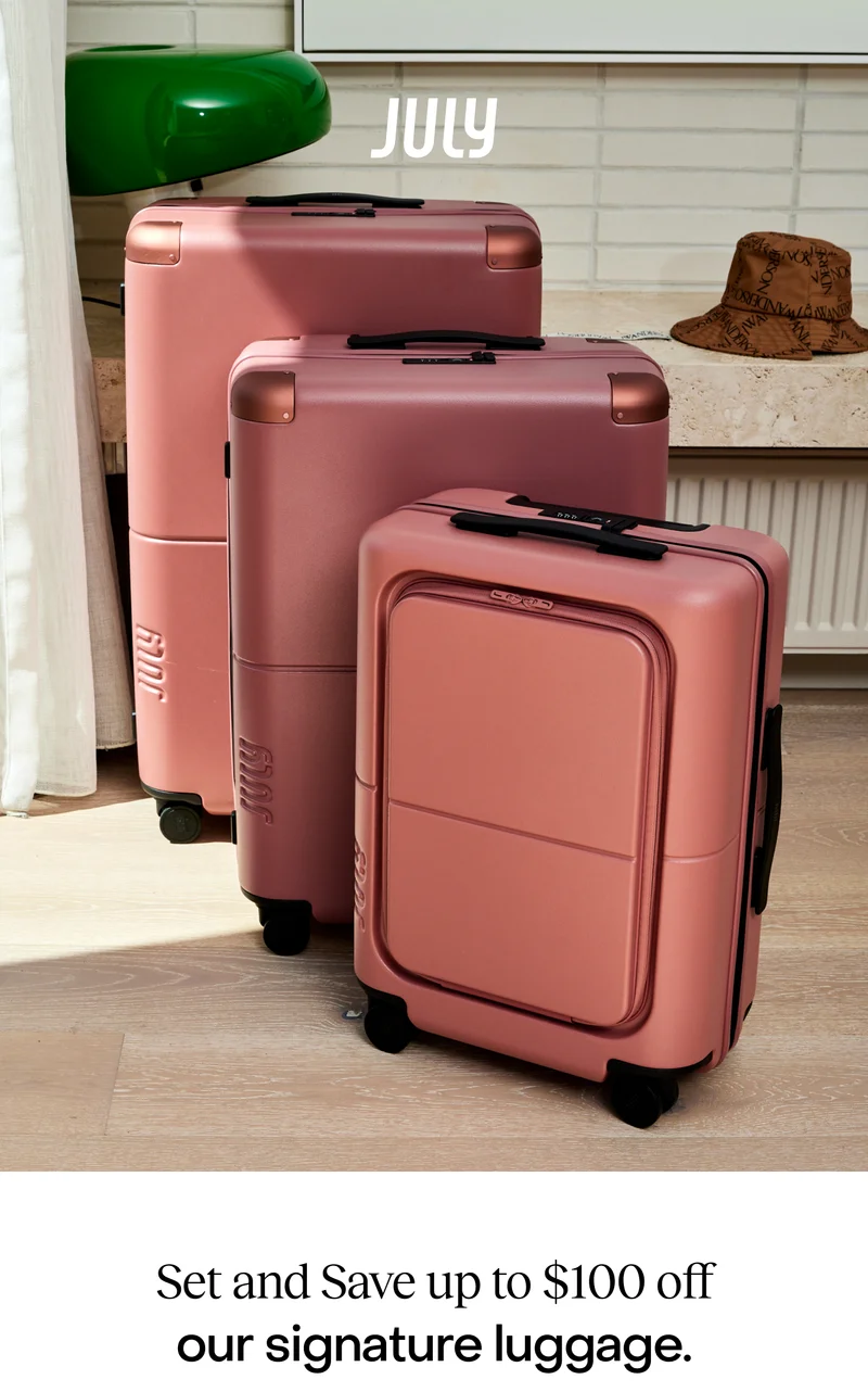 Set and Save up to $100 off our signature luggage.