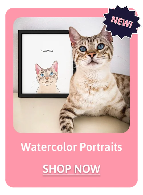 NEW! Watercolor Pet Portrait - Shop Now