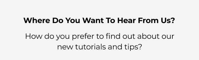 Quiz Question: How Do You Like Your Tutorials