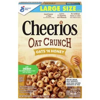 Cheerios Oat Crunch Cereal, Oats 'N Honey, La...